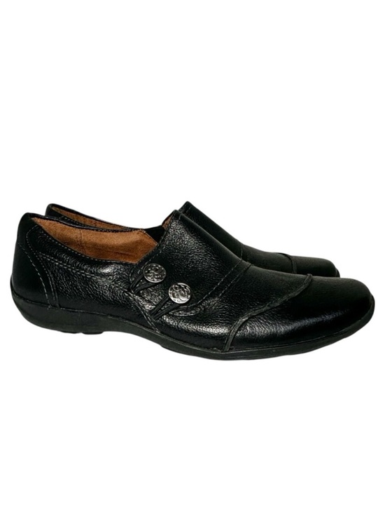 Naturalizer Shoes - NATURALIZER Women’s NWOB Black Leather Two-Button Slip-On Loafer Shoes Size 7.5